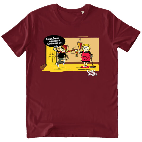 T-SHIRT UNISEX BURGUNDY - PERCHE' PERCHE'